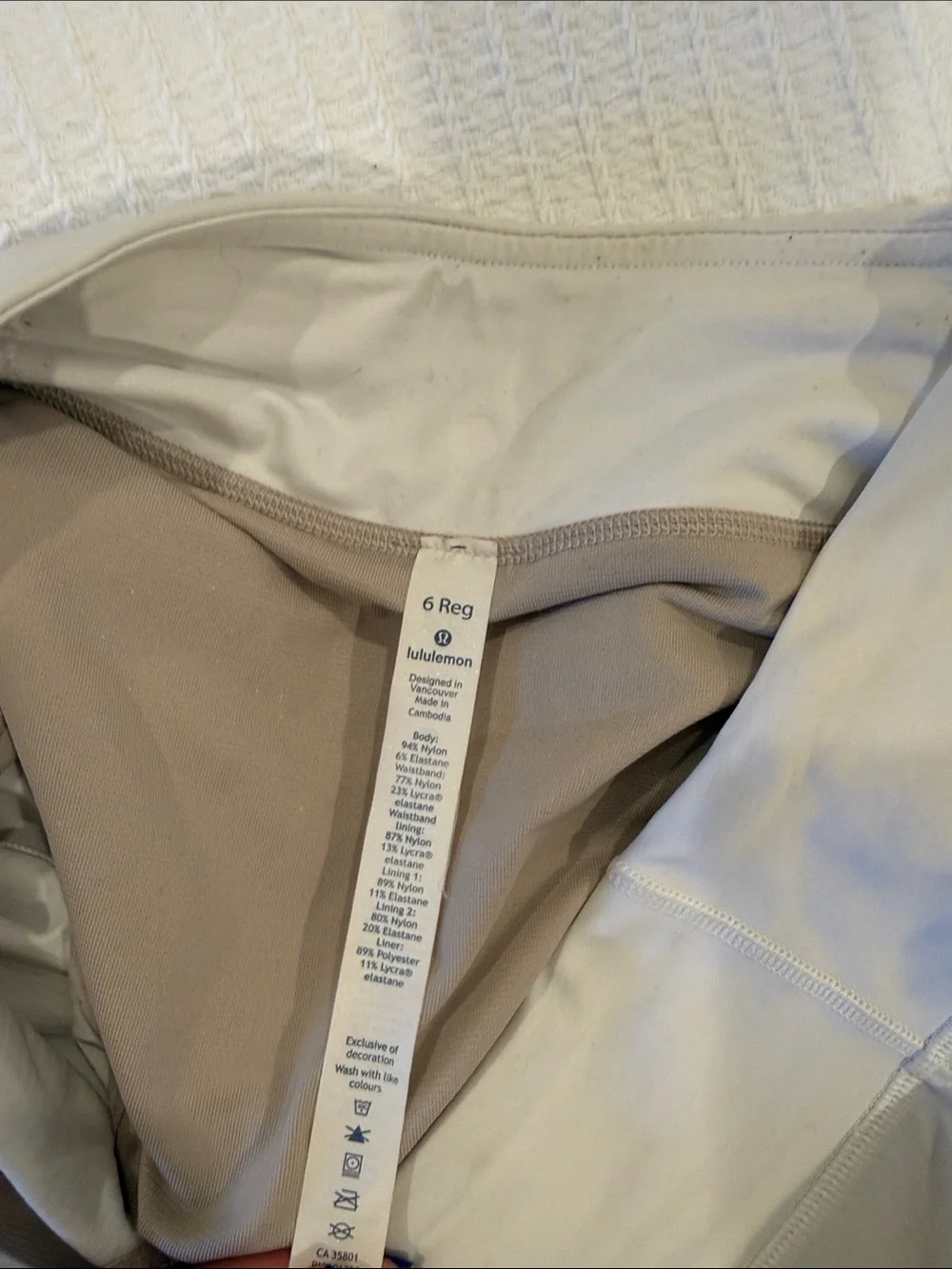 lululemon athletica white Athletic Shorts
